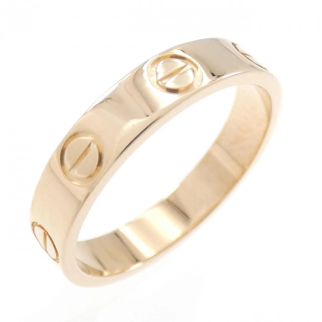 CARTIER MINI LOVE RING: Cartier Mini Love Ring Brand: CARTIER Type: ring Material: 750 Pink Gold, Color: Pink Gold Size: US 5 3/4 Accessories: None Accessories Notice: When purchasing pre-owned goods, please refe