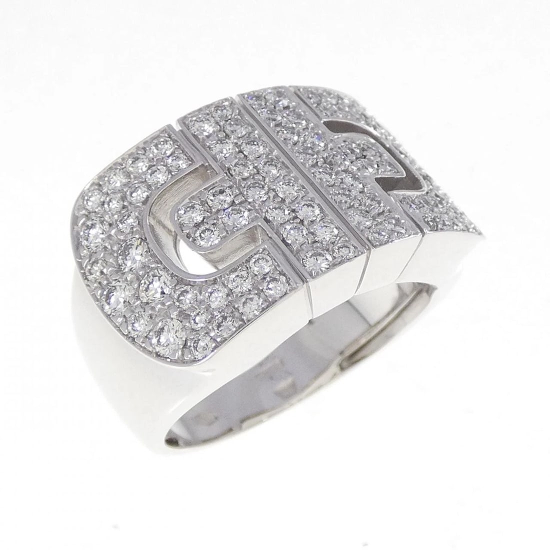 BVLGARI PARENTESI RING: Bvlgari Parentesi Ring Brand: BVLGARI Type: Ring Material: 750 white gold, Main Stone/Creation Natural Color: white gold Size: US 6 1/2 Accessories: None Accessories Notice: When purchasin