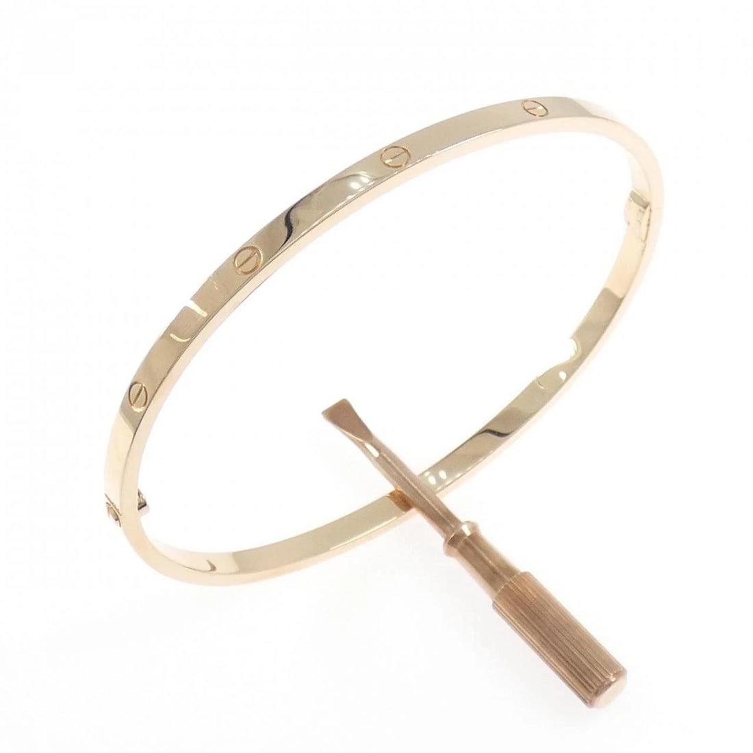 CARTIER LOVE BRACELET SMALL: Cartier Love Bracelet Small Brand: CARTIER Type: Bracelets Material: 750 Pink Gold, Color: Pink Gold Size: Max width approx: 3.5mm Accessories: None Accessories Notice: When purchasing pre