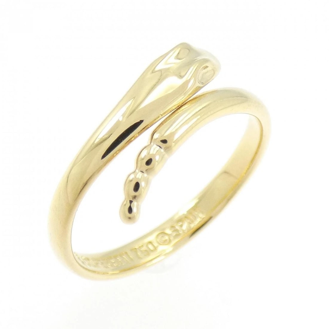 TIFFANY & CO. SNAKE RING: TIFFANY & Co. Snake Ring Brand: TIFFANY&Co. Type: Ring Material: 750 yellow gold, Color: Yellow Gold Size: US 5 Accessories: None Accessories Notice: When purchasing pre-owned goods, please refer to