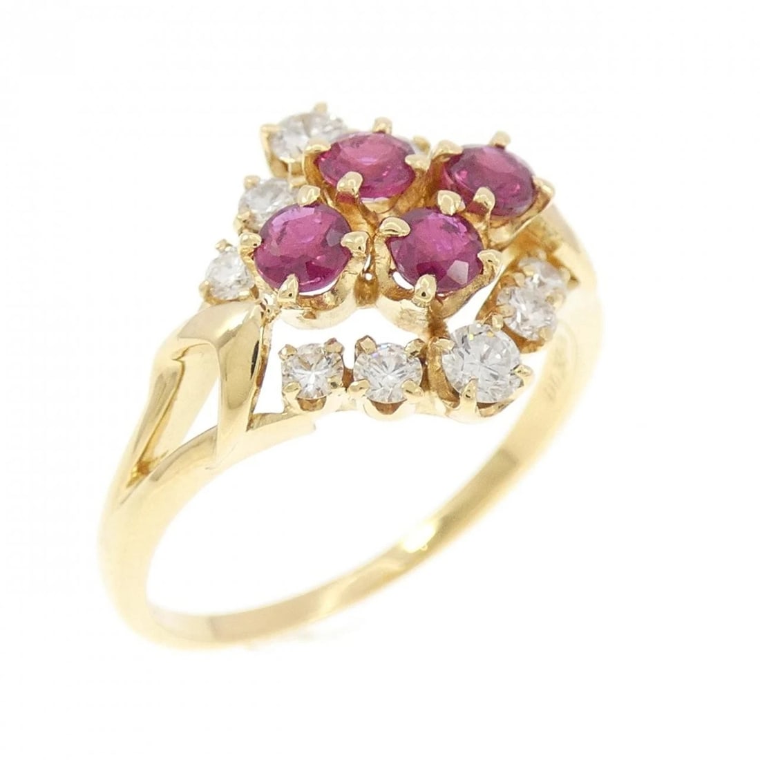 MIKIMOTO RUBY RING: Mikimoto Ruby Ring Brand: MIKIMOTO Type: Ring Material: K18 yellow gold, Main Stone/Creation RubySecondary Stone Natural Color: Yellow Gold Size: US 7 1/4 Accessories: None Accessories Notice: When