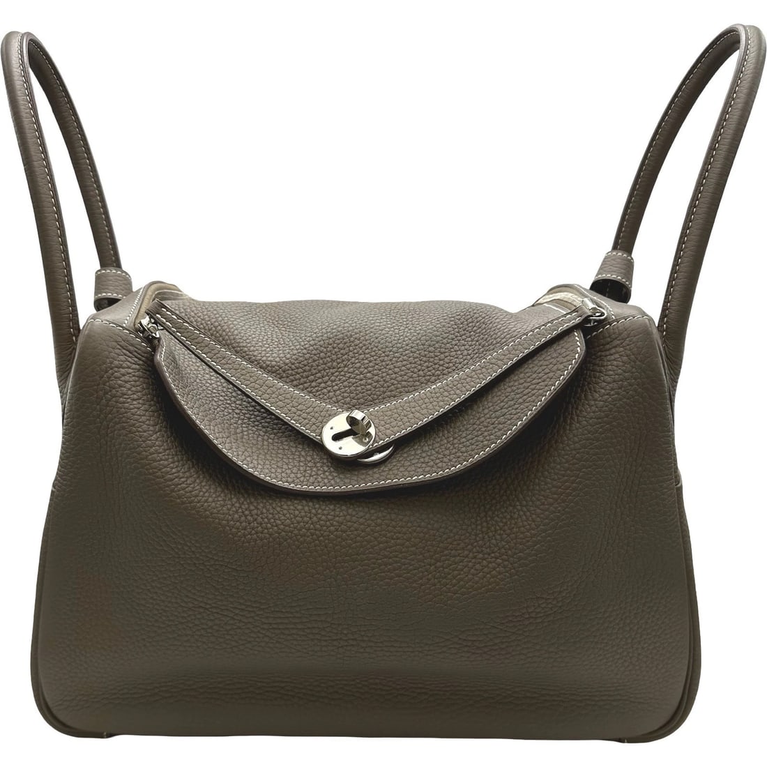 HERMES LINDY 34 HANDBAG: HERMES Lindy 34 Handbag Brand: HERMES Type: Handbag Material: Taurillon Clemence Color: Etop SilverHardware Size: W34cm x H21cmx D16.5cm W13.4 x H8.3x D6.5inch Accessories: None Accessories Notice: