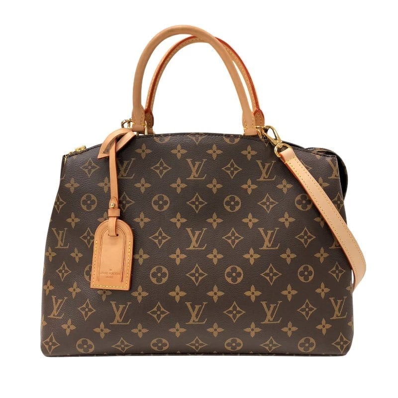 LOUIS VUITTON GRAND PALAIS MM HANDBAG: LOUIS VUITTON Grand Palais MM Handbag Brand: LOUIS VUITTON Type: Handbag Material: Monogram canvas Color: Brown Size: W35cm x H21cmx D15cm W13.8 x H8.3x D5.9inch Accessories: None Accessories Notice: