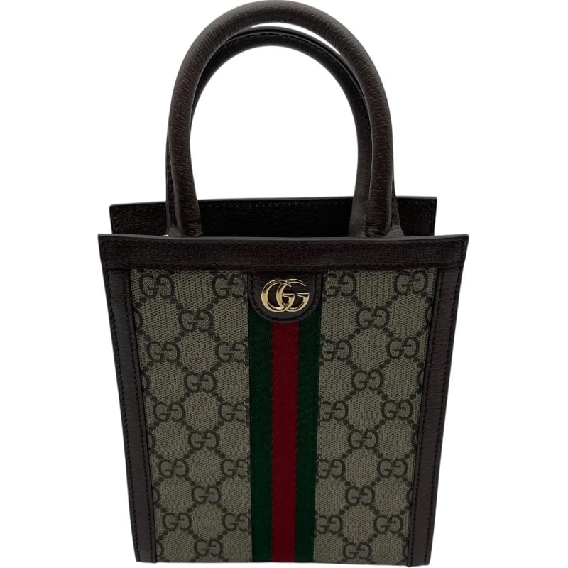 GUCCI OPHIDIA MINI BAG HANDBAG: GUCCI Ophidia mini bag Handbag Brand: GUCCI Type: Handbag Material: GG Spleen Color: Brown Size: W15cm x H18cmx D5cm W5.9 x H7.1x D2.0inch Accessories: None Accessories Notice: When purchasing