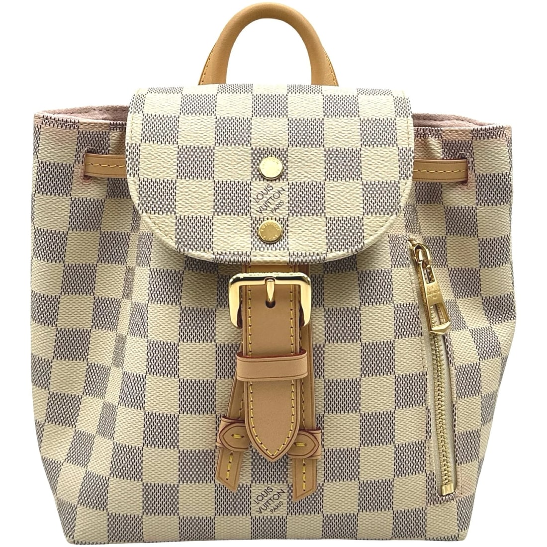 LOUIS VUITTON SPERON BB BACKPACK: LOUIS VUITTON Speron BB Backpack Brand: LOUIS VUITTON Type: Backpack Â· Daypack Material: Damier Azul Color: white Size: W19cm x H22cmx D11.5cm W7.5 x H8.7x D4.5inch Accessories: None Acce