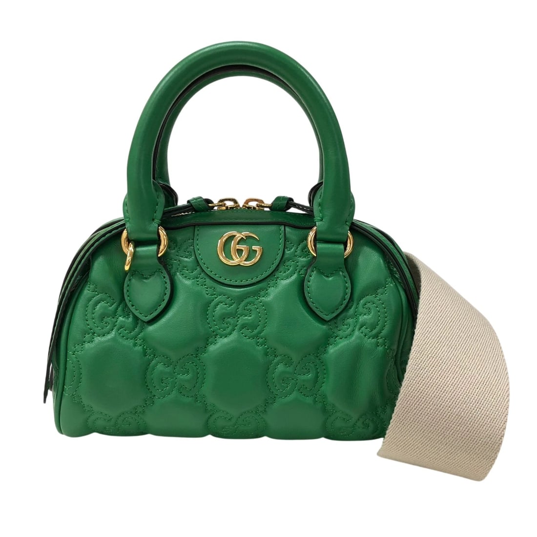 GUCCI GG MATELASSÉ MINI BAG HANDBAG: GUCCI GG Matelassé Mini Bag Handbag Brand: GUCCI Type: Handbag Material: GG Marmont Leather Color: Green Gold Hardware Size: W21cm x H14cmx D11cm W8.3 x H5.5x D4.3inch Accessories: None Accessories
