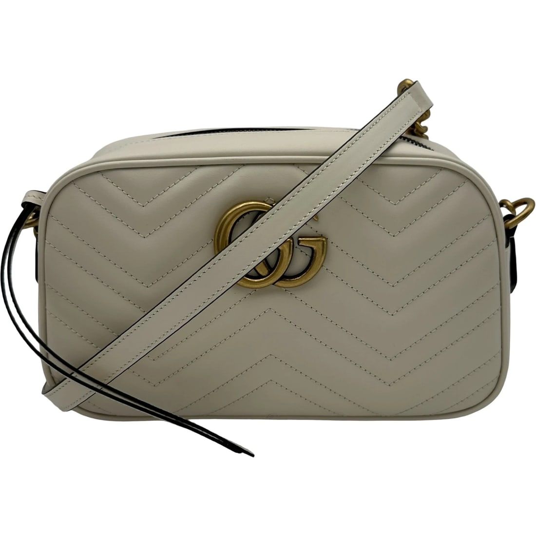 GUCCI GG MARMONT SHOULDER SHOULDER BAG: GUCCI GG Marmont Shoulder Shoulder Bag Brand: GUCCI Type: Shoulder Bag Material: leather Color: white Size: W24cm x H14cmx D7cm W9.4 x H5.5x D2.8inch Accessories: None Accessories Notice: