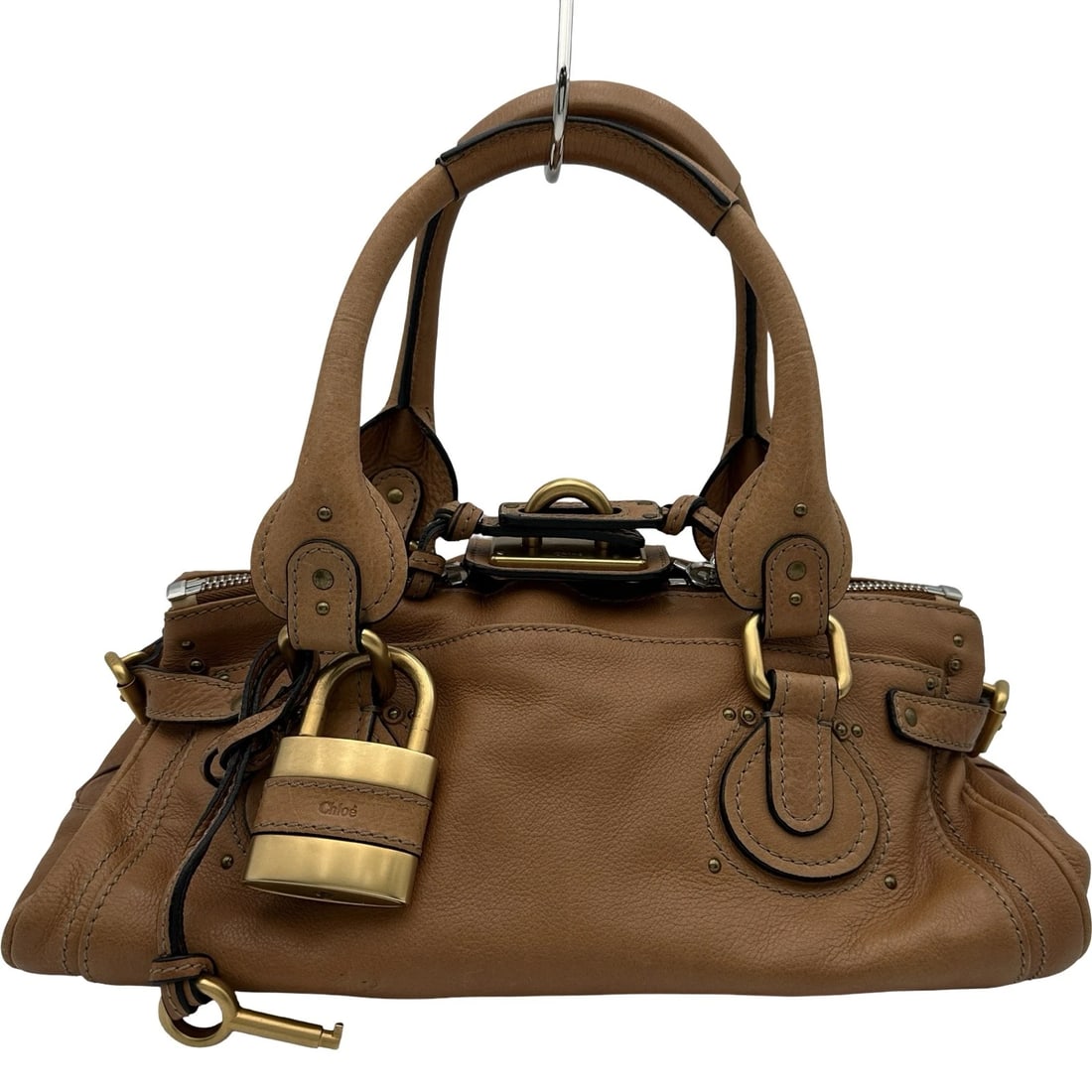 CHLOE PADDINGTON MEDIUM HANDBAG: Chloe Paddington Medium Handbag Brand: Chloe Type: Handbag Material: leather Color: Brown Size: W36.5cm x H16cmx D21.5cm W14.4 x H6.3x D8.5inch Accessories: None Accessories Notice: When p