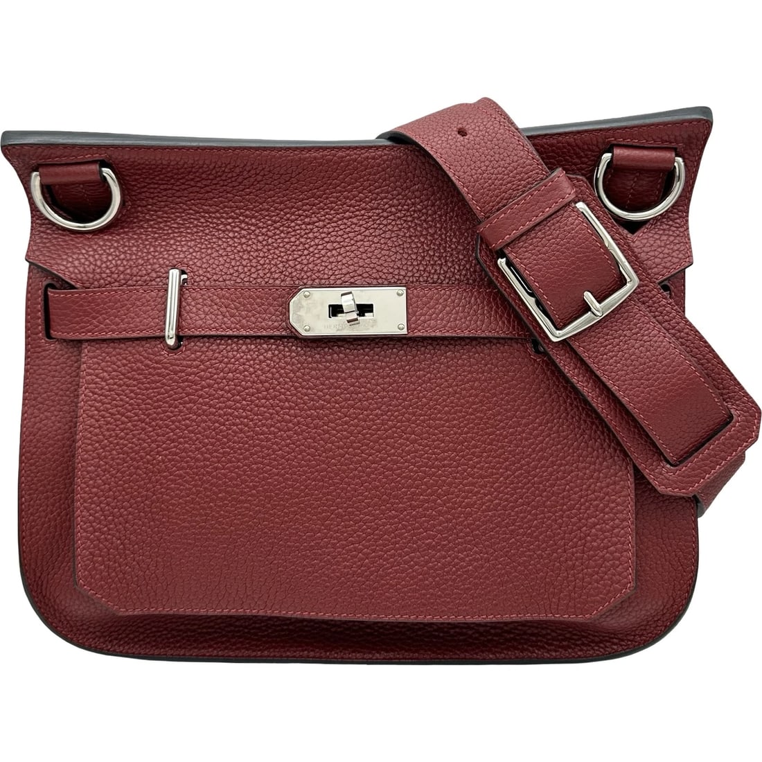 HERMES GYPSY 31 SHOULDER BAG: HERMES Gypsy 31 Shoulder Bag Brand: HERMES Type: Shoulder Bag Material: Taurillon Clemence Color: Rosewood SilverHardware Size: W31cm x H25cmx D13cm W12.2 x H9.8x D5.1inch Accessories: None