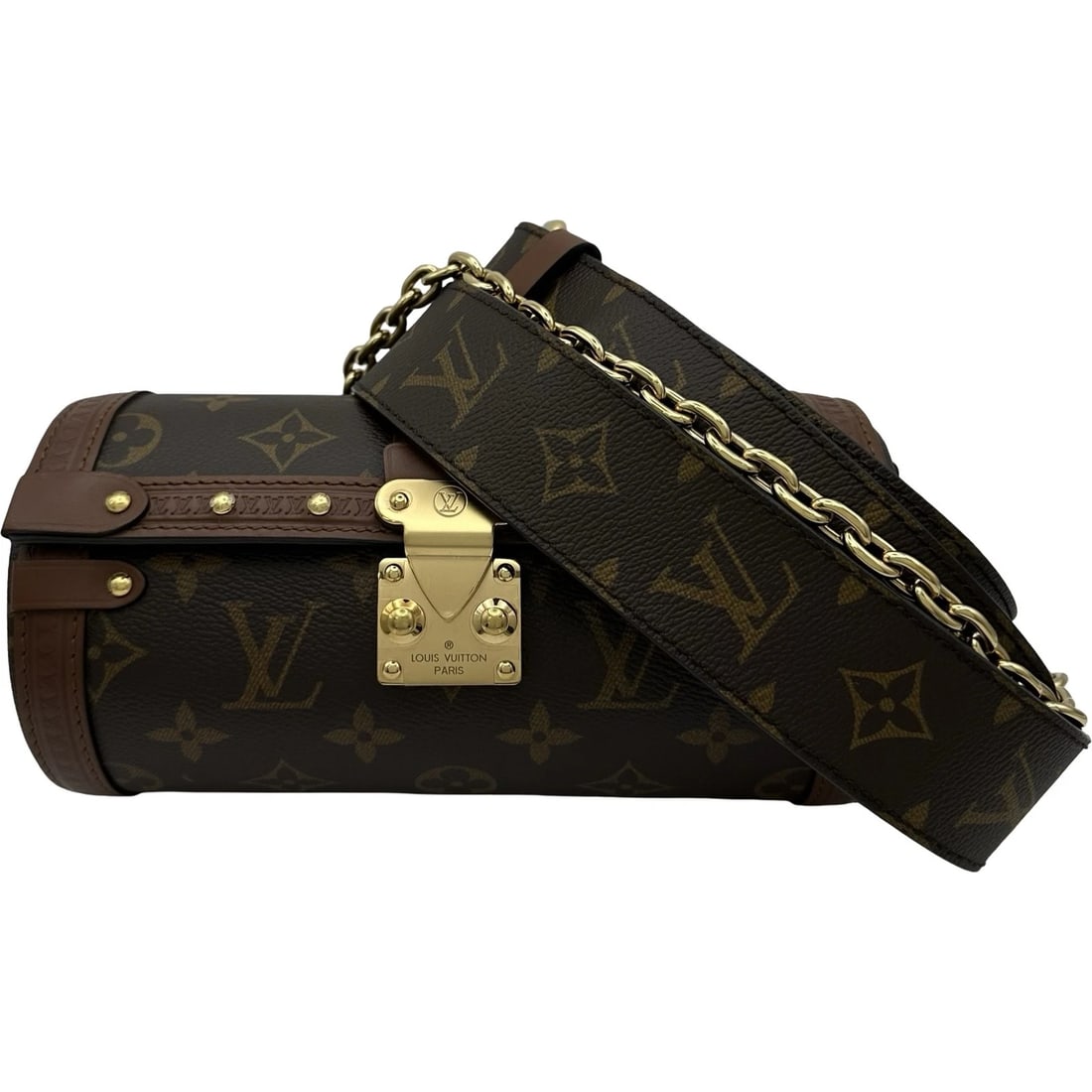 LOUIS VUITTON PAPILLON TRUNK SHOULDER BAG: LOUIS VUITTON papillon trunk Shoulder Bag Brand: LOUIS VUITTON Type: Shoulder Bag Material: Monogram Color: Brown Size: W20cm x H9cmx D9cm W7.9 x H3.5x D3.5inch Accessories: None Accessori