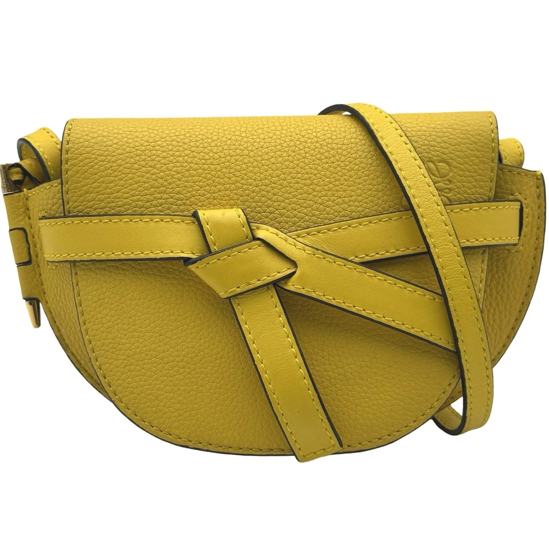 LOEWE GATE MINI SHOULDER BAG: LOEWE Gate mini Shoulder Bag Brand: LOEWE Type: Shoulder Bag Material: leather Color: yellow Size: W20cm x H13cmx D8cm W7.9 x H5.1x D3.1inch Accessories: None Accessories Notice: When purchasing