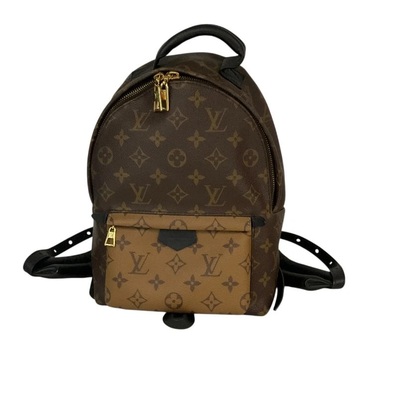 LOUIS VUITTON PALM SPRINGS BACKPACK PM BACKPACK: LOUIS VUITTON Palm Springs Backpack PM Backpack Brand: LOUIS VUITTON Type: Backpack Â· Daypack Material: Monogram Reverse Color: Brown Size: W20cm x H29cmx D9cm W7.9 x H11.4x D3.5inch Accessories: