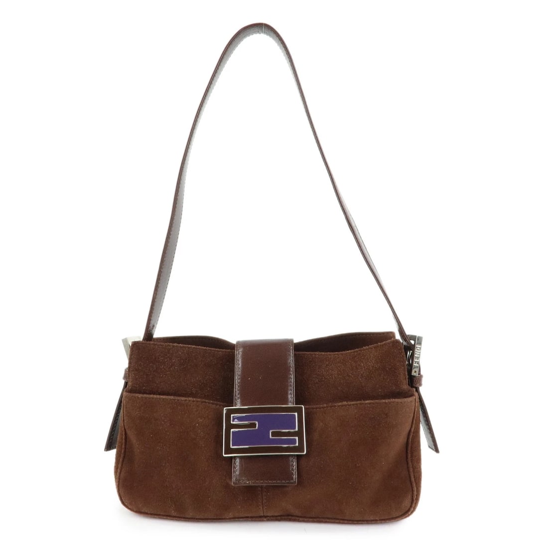 FENDI SUEDE LEATHER SHOULDER BAG HAND BAG BROWN: FENDI Suede Leather Shoulder Bag Hand Bag Brown Brand: FENDI Type: shoulder bag Material: Suede , Leather Color: Brown Size: W23cm(9.06")H14cm(5.51")D3.5cm(1.38") Accessories: None Accesso