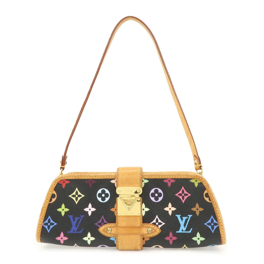 LOUIS VUITTON MONOGRAM MULTI COLOR SHIRLEY SHOULDER BAG: Louis Vuitton Monogram Multi Color Shirley Shoulder Bag Brand: louis vuitton Type: shoulder bag Material: Monogram Canvas , Nume Leather Color: Noir Size: W27cm(10.63")H11cm(4.33")D3cm(1.18") Acce