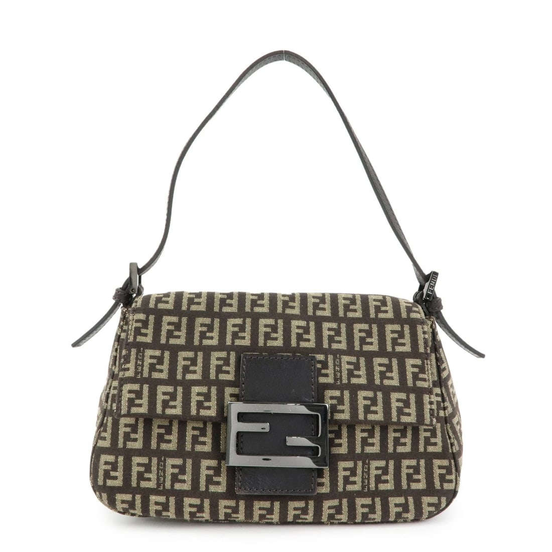 FENDI MINI MAMMA BAGUETTE ZUCCHINO CANVAS SHOULDER BAG: FENDI Mini Mamma Baguette Zucchino Canvas Shoulder Bag Brand: FENDI Type: hand bag Material: Canvas , Leather Color: Brown Size: W20cm(7.87")H12cm(4.72")D9.5cm(3.74") Accessories: None Acc