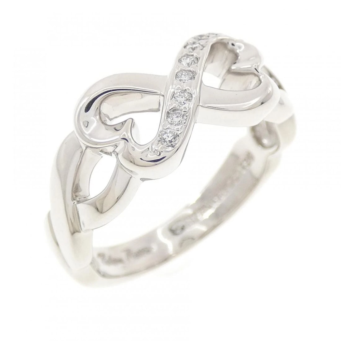 TIFFANY & CO. DOUBLE LOVING HEART RING: TIFFANY & Co. Double Loving Heart Ring Brand: TIFFANY&Co. Type: Ring Material: 750 white gold, Main Stone/Creation Natural Color: white gold Size: US 6 Accessories: None Accessories Notice: When