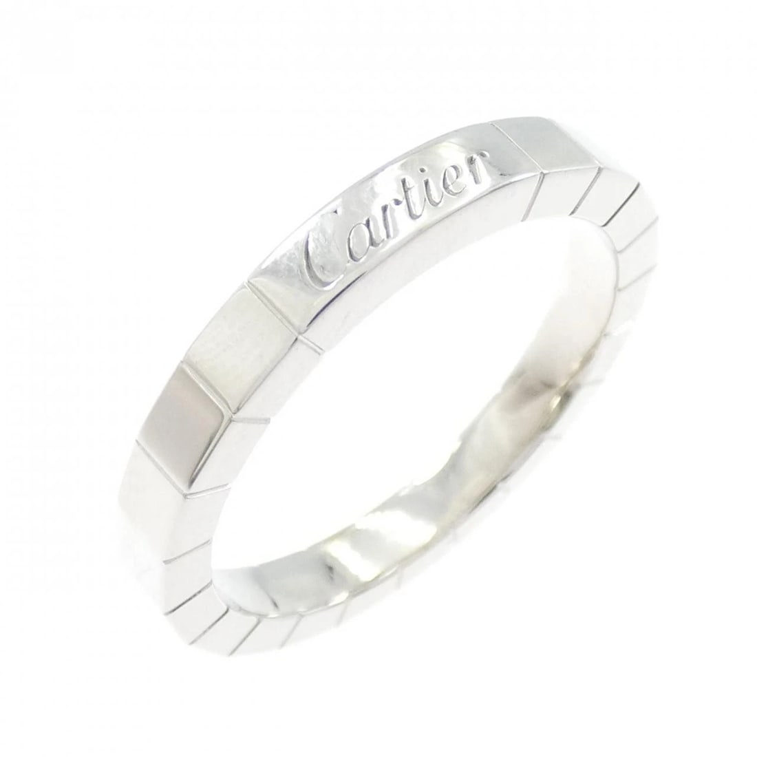 CARTIER LANIER RING: Cartier Lanier Ring Brand: CARTIER Type: Ring Material: 750 white gold, Color: White Gold Size: US 8 1/4 Accessories: None Accessories Notice: When purchasing pre-owned goods, please refer to the