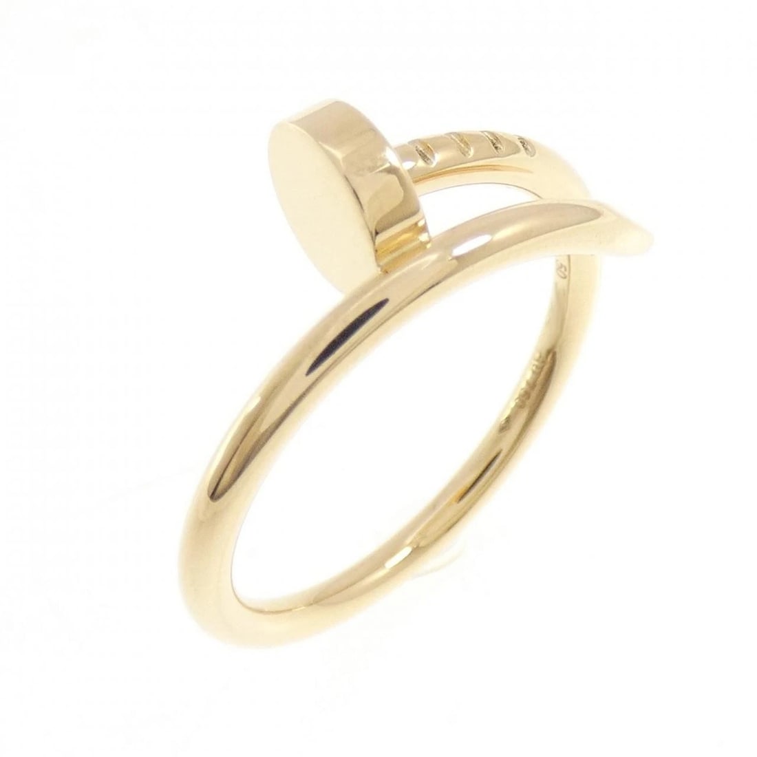 CARTIER JUSTE UN CLOU SMALL RING: Cartier Juste un Clou small ring Brand: CARTIER Type: Ring Material: 750 yellow gold, Color: Yellow Gold Size: US 5 1/4(50) Accessories: None Accessories Notice: When purchasing pre-owned goods,