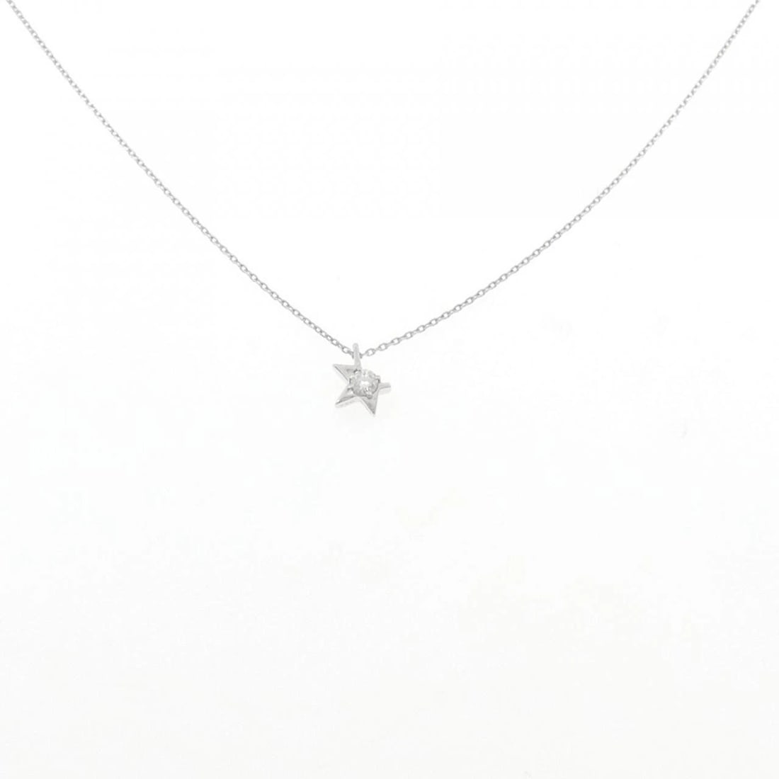 TASAKI DIAMOND NECKLACE: Tasaki Diamond Necklace Brand: TASAKI Type: Necklace Material: K18 white gold, Main Stone/Creation Natural Color: white gold Size: 44cm Actual Size Pendant length approx. x width approx.: 8.0mmx6.6mm