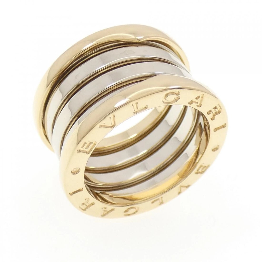 BVLGARI B.ZERO1 RING: Bvlgari B.zero1 Ring Brand: BVLGARI Type: Ring Material: 750 white gold/750 yellow gold, Color: Yellow Gold Size: US 5(48) Accessories: None Accessories Notice: When purchasing pre-owned goods,