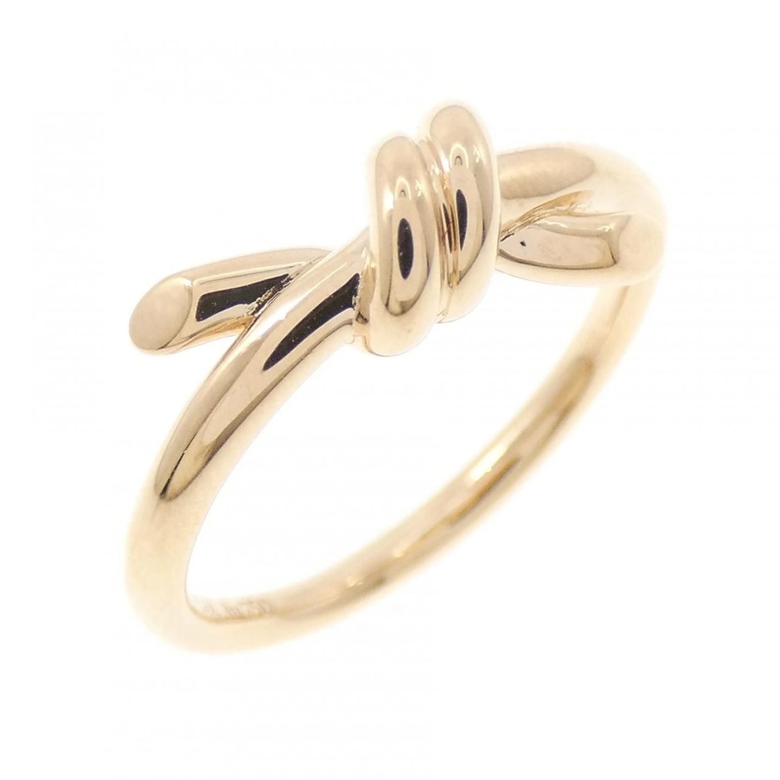 TIFFANY&CO. KNOT RING: TIFFANY&Co. Knot Ring Brand: TIFFANY&Co. Type: Ring Material: 750 Pink Gold, Color: pink Gold Size: US 3 1/4 Accessories: None Accessories Notice: When purchasing pre-owned goods, please r