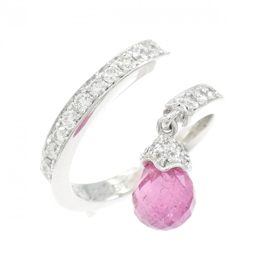 CHAUMET FRISSON BIJOUX RING: Chaumet Frisson Bijoux Ring Brand: Chaumet Type: Ring Material: 750 white gold, Main Stone/Creation TourmalineSecondary Stone diamond Color: White Gold Size: US 5.5(49) Accessories: None Accessories