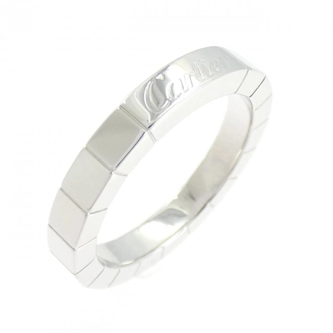 CARTIER LANIER RING: Cartier Lanier Ring Brand: CARTIER Type: ring Material: 750 white gold, Color: white gold Size: US 5 Accessories: None Accessories Notice: When purchasing pre-owned goods, please refer to the photos