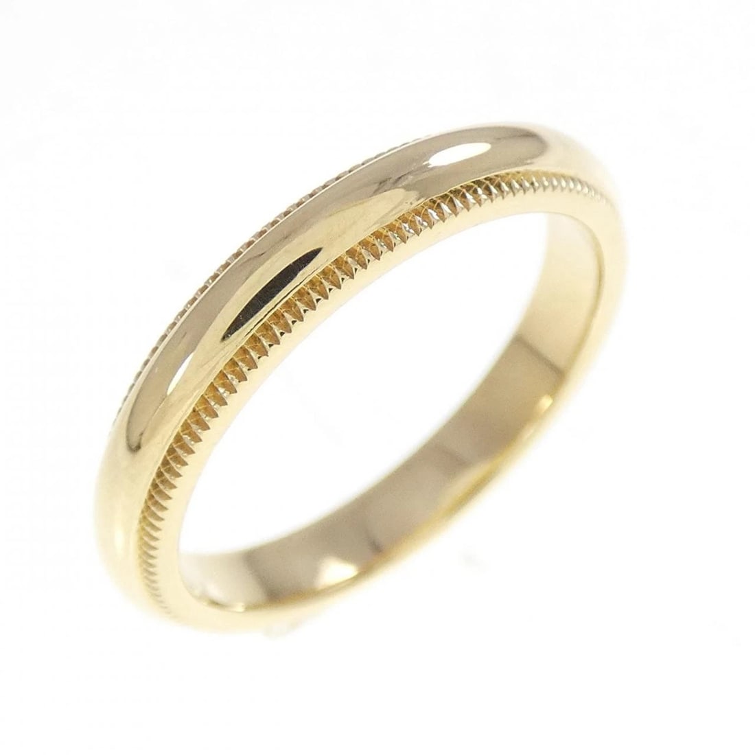 TIFFANY & CO. MILGRAIN RING: TIFFANY & Co. Milgrain Ring Brand: TIFFANY&Co. Type: Ring Material: 750 yellow gold, Color: Yellow Gold Size: US 5 Accessories: None Accessories Notice: When purchasing pre-owned goods, please refer