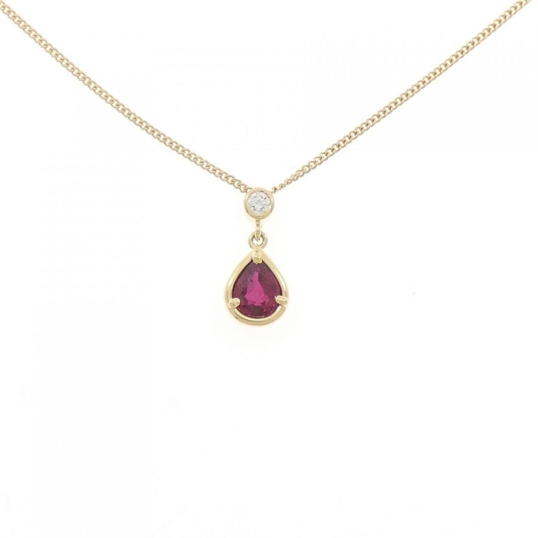 MIKIMOTO RUBY NECKLACE: Mikimoto Ruby Necklace Brand: MIKIMOTO Type: Necklace Material: K18 yellow gold, Main Stone/Creation RubySecondary Stone Diamond Color: Yellow Gold Size: Size40cmActual Size Pendant length approx. x