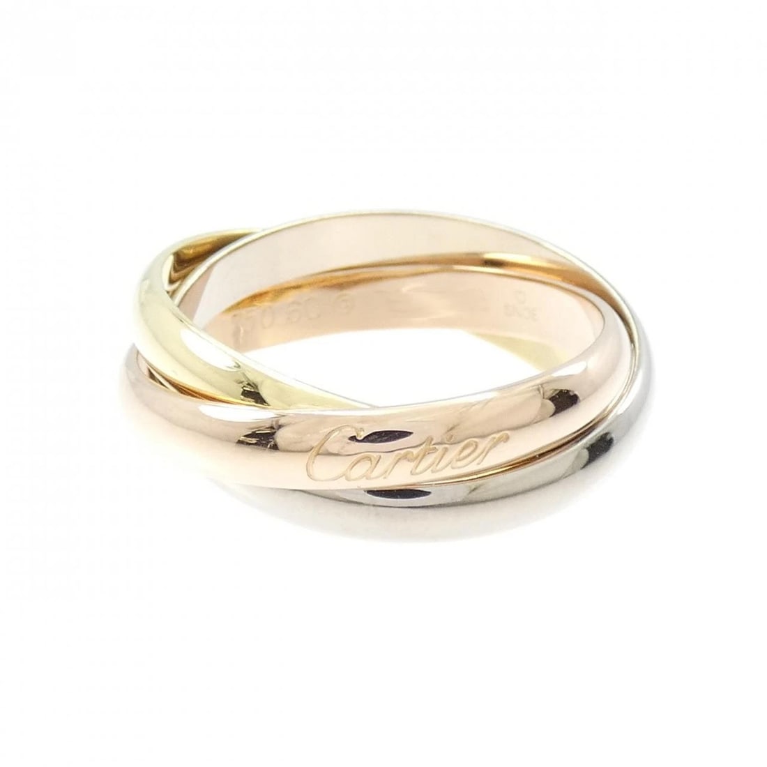 CARTIER TRINITY RING: Cartier Trinity ring Brand: CARTIER Type: Ring Material: 750 Yellow Gold/750 White Gold/750 Pink Gold, Color: Yellow Gold/White Gold/Pink Gold Size: US 9 1/4 Accessories: None Accessories