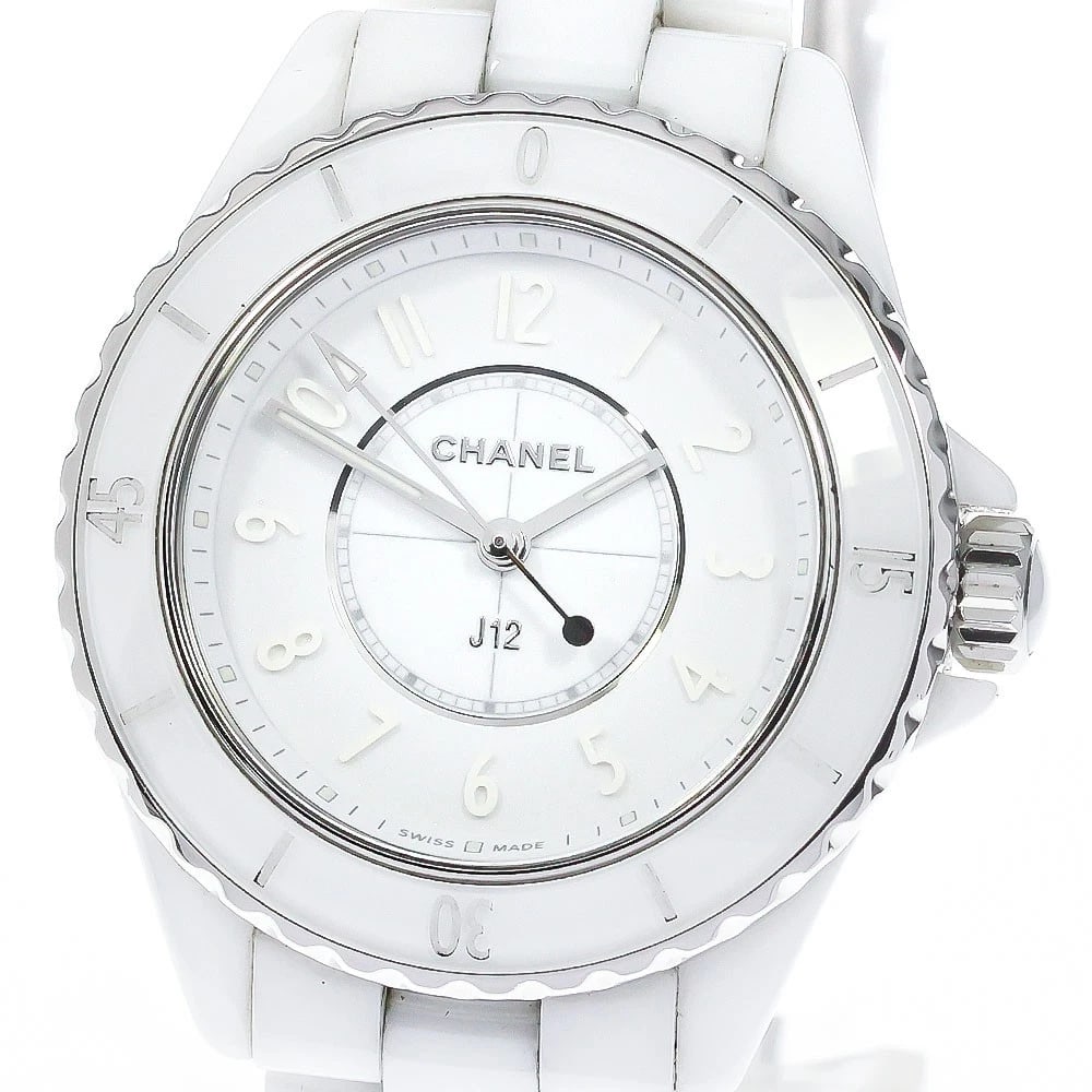 CHANEL J12 PHANTOM WHITE DIAL QUARTZ WATCH: CHANEL J12 phantom white Dial Quartz Watch Brand: CHANEL Type: Wristwatch Material: Band Material Ceramic / Stainless Steel, Case Material Ceramic / Stainless Steel Color: Band Color white, Dial Color