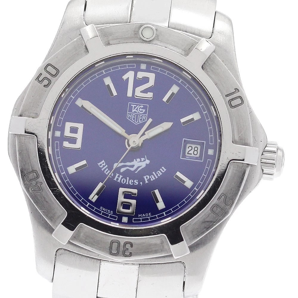 TAG HEUER EXCLUSIVE BLUE QUARTZ WATCH: TAG HEUER Exclusive blue Quartz Watch Brand: TAG HEUER Type: Wristwatch Material: Band Material Stainless Steel, Case Material Stainless Steel Color: Band Color Silver, Dial Colorblue, Case ColorSilve