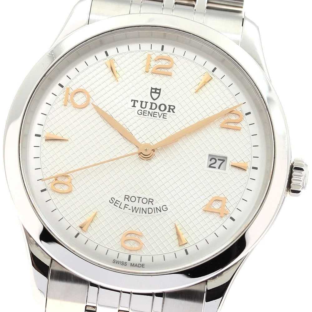 TUDOR DATE SILVER AUTOMATIC WATCH: TUDOR Date Silver Automatic Watch Brand: TUDOR Type: Wristwatch Material: Band Material Stainless Steel, Case Material Stainless Steel Color: Band Color Silver, Dial ColorSilver, Case ColorSilver
