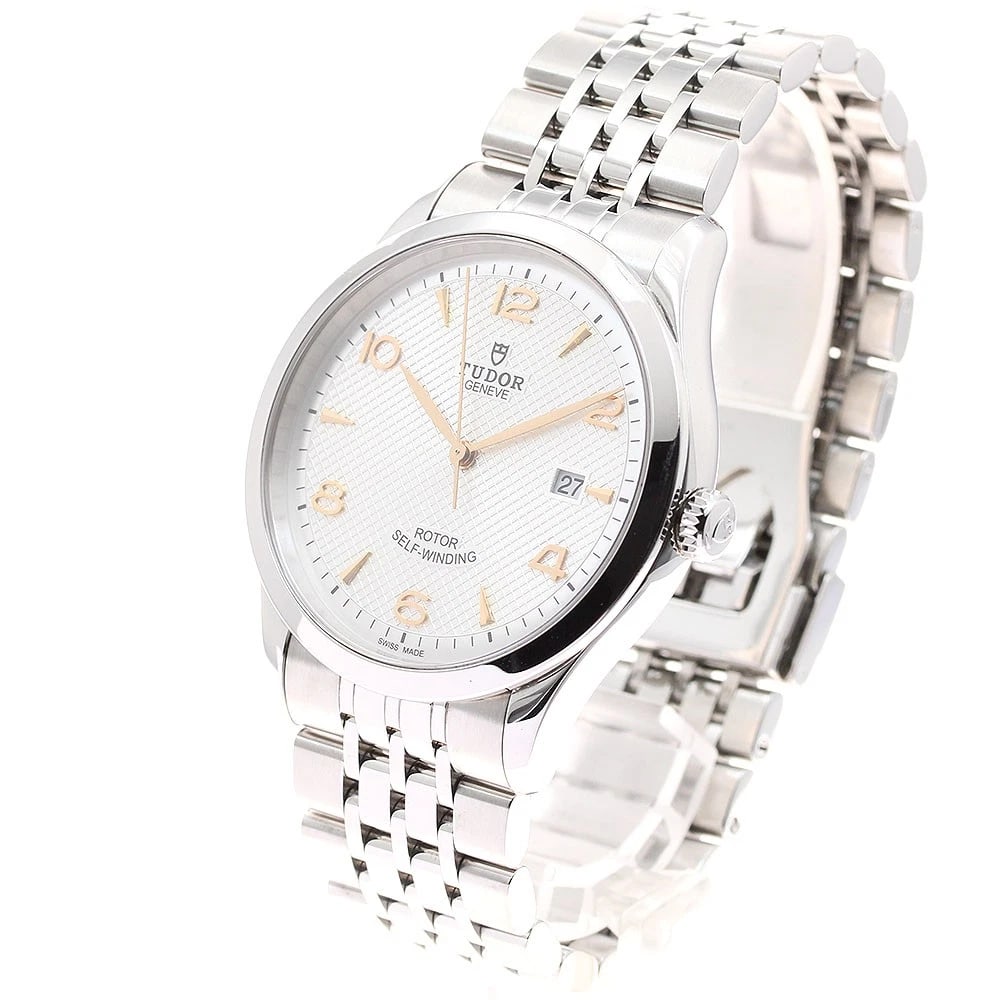 TUDOR DATE SILVER AUTOMATIC WATCH - 2
