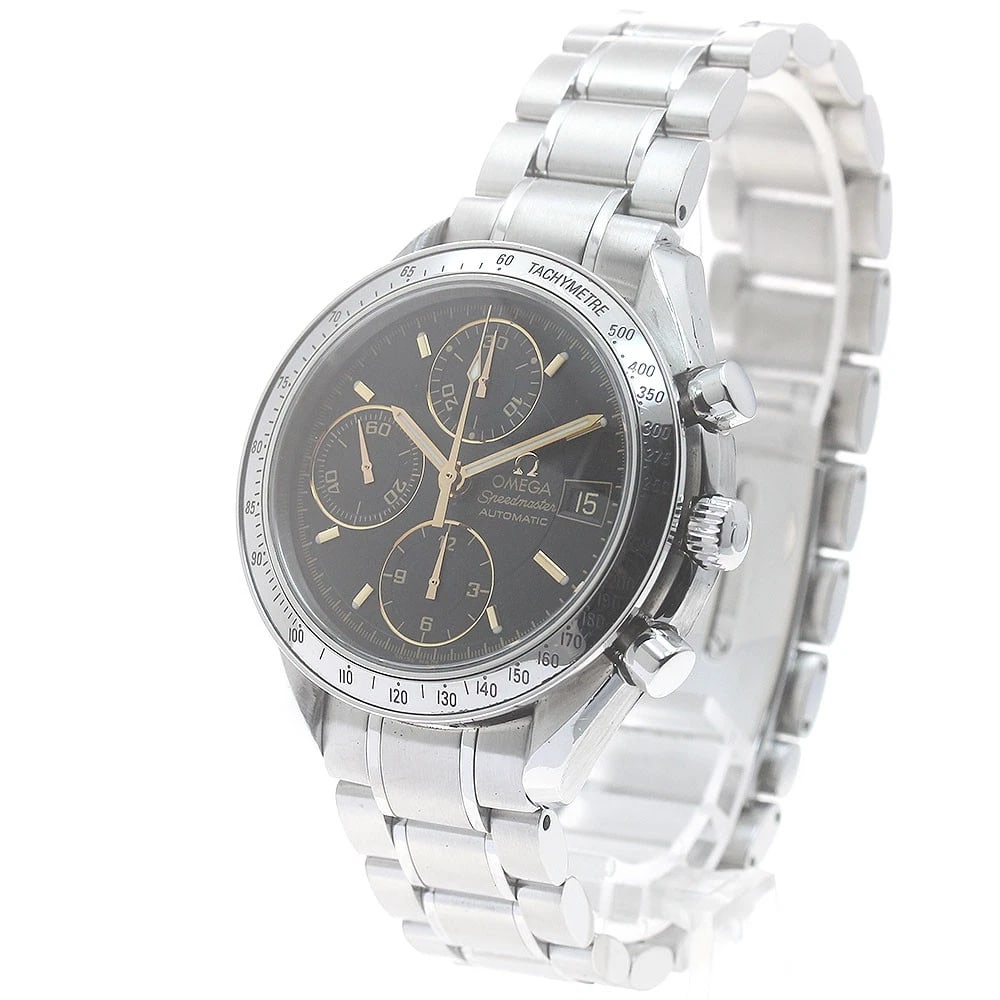 OMEGA SPEEDMASTER DATE CHRONOGRAPH BLACK AUTOMATIC: OMEGA Speedmaster Date Chronograph Black Automatic Brand: OMEGA Type: Wristwatch Material: Band Material Stainless Steel, Case Material Stainless Steel Color: Band Color Silver, Dial Colorblack, Case 
