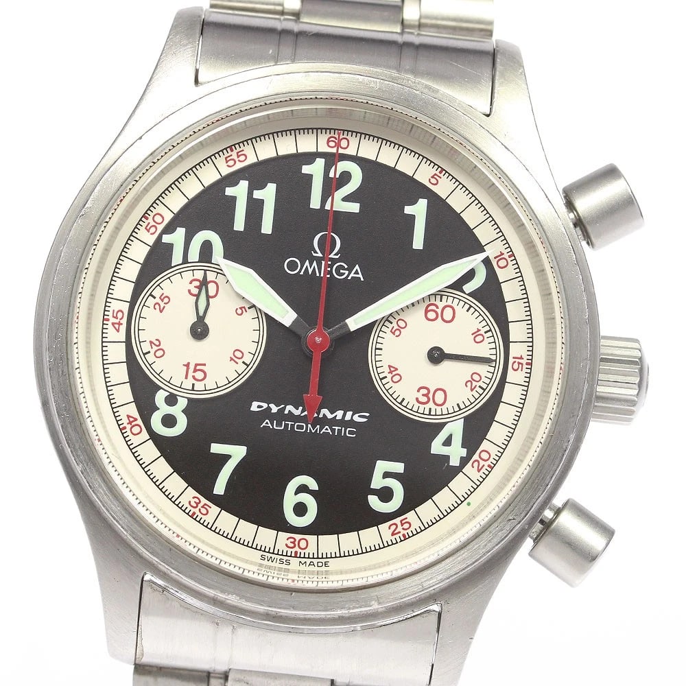 OMEGA DYNAMIC CHRONOGRAPH AUTOMATIC: OMEGA dynamic Chronograph Automatic Brand: OMEGA Type: Wristwatch Material: Band Material Stainless Steel, Case Material Stainless Steel Color: Band Color Silver, Dial ColorBlack White, Case