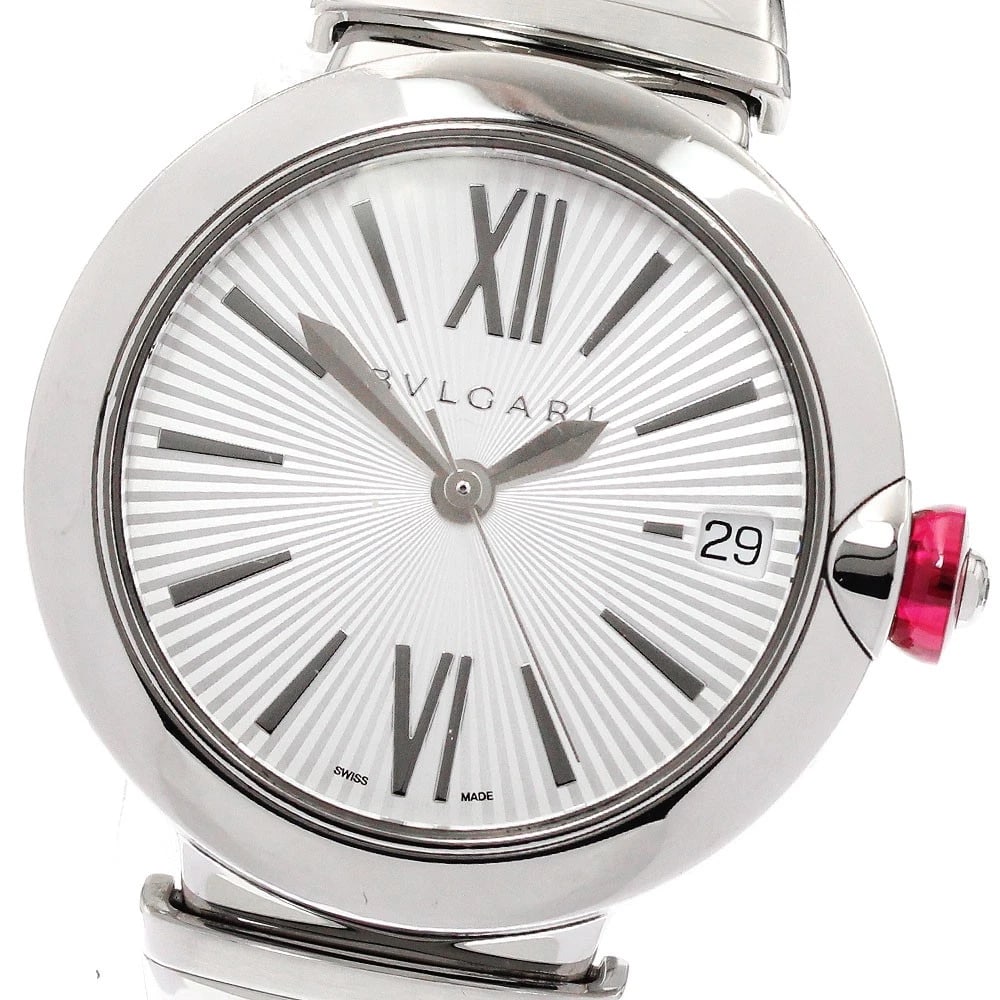 BVLGARI DATE SILVER AUTOMATIC WATCH: BVLGARI Date Silver Automatic Watch Brand: BVLGARI Type: Wristwatch Material: Band Material Stainless Steel, Case Material Stainless Steel Color: Band Color Silver, Dial ColorSilver, Case ColorSilver