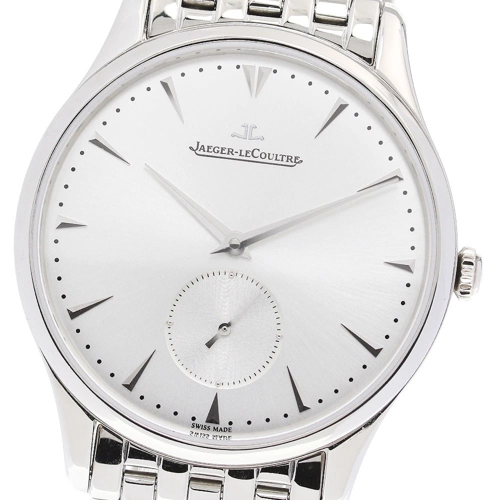 JAEGER-LECOULTRE MASTER GRAND ULTRA SLIM WATCH: JAEGER-LECOULTRE Master Grand Ultra Slim Watch Brand: JAEGER-LECOULTRE Type: Wristwatch Material: Band Material Stainless Steel, Case Material Stainless Steel Color: Band Color Silver, Dial ColorSilve