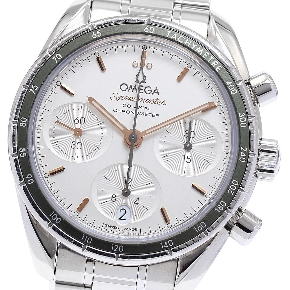 OMEGA SPEEDMASTER COAXIAL CHRONOMETER WATCH: OMEGA Speedmaster Coaxial chronometer Watch Brand: OMEGA Type: Wristwatch Material: Band Material Stainless Steel, Case Material Stainless Steel Color: Band Color Silver, Dial ColorSilver, Case