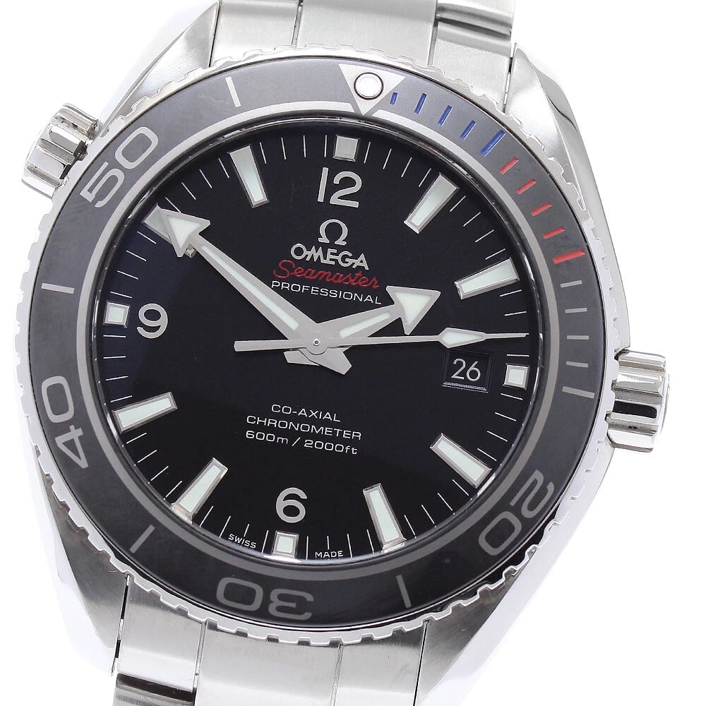 OMEGA SEAMASTER PLANET OCEAN AUTOMATIC WATCH: OMEGA Seamaster Planet Ocean Automatic Watch Brand: OMEGA Type: Wristwatch Material: Band Material Stainless Steel, Case Material Stainless Steel Color: Band Color Silver, Dial Colorblack, Case ColorS