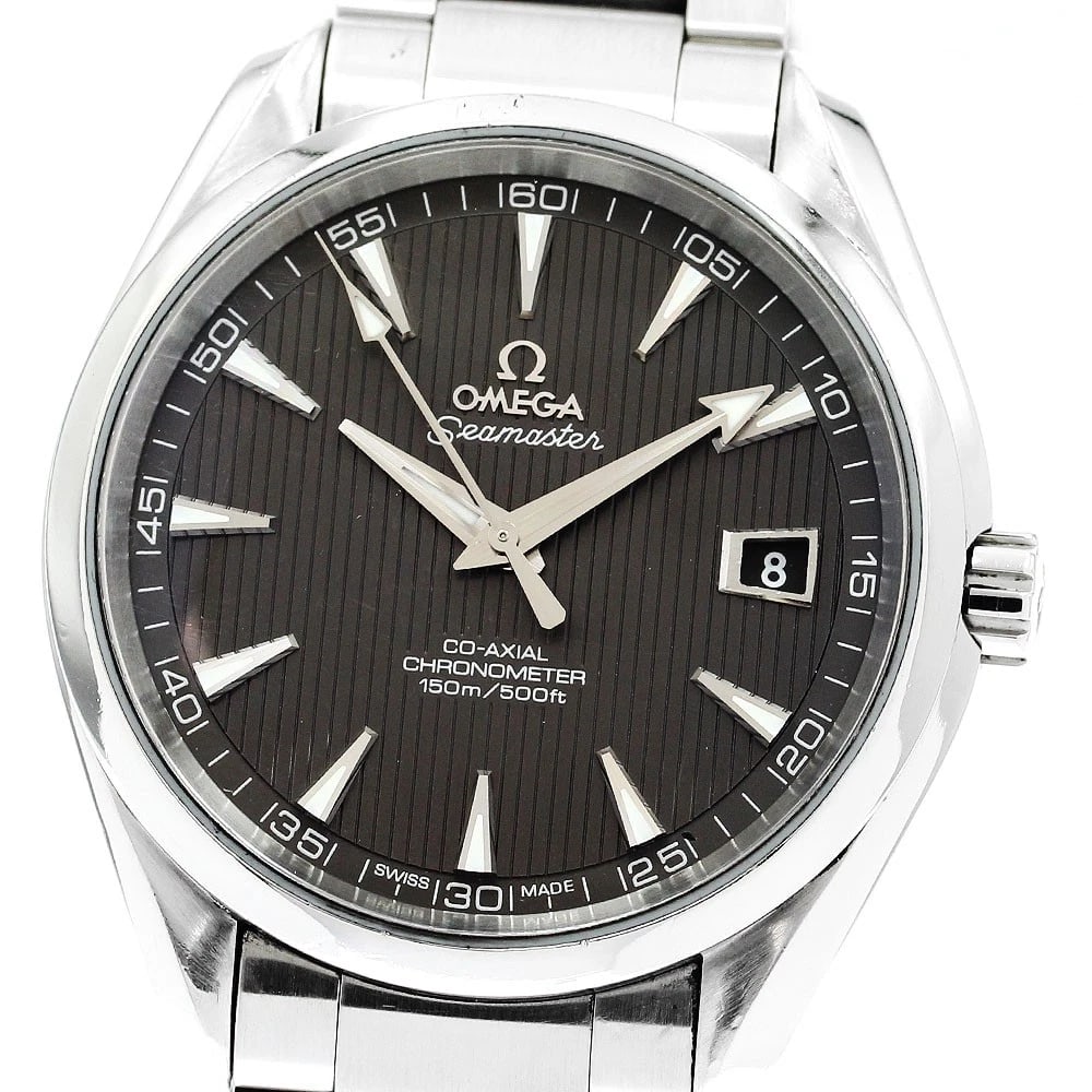 OMEGA SEAMASTER AQUA TERRA AUTOMATIC WATCH: OMEGA Seamaster Aqua Terra Automatic Watch Brand: OMEGA Type: Wristwatch Material: Band Material Stainless Steel, Case Material Stainless Steel Color: Band Color Silver, Dial Colorgray, Case