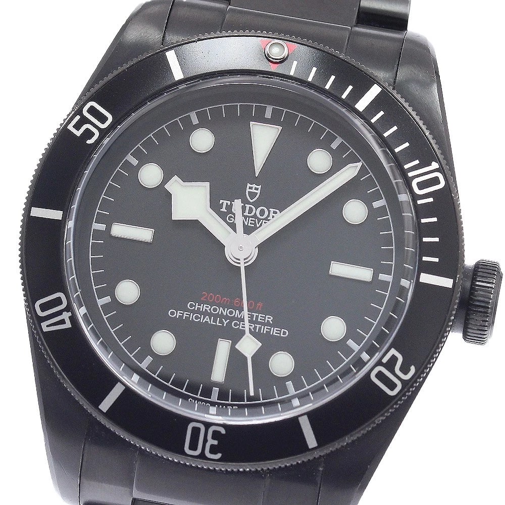 TUDOR HERITAGE BLACK DIAL AUTOMATIC WATCH: TUDOR Heritage Black Dial Automatic Watch Brand: TUDOR Type: Wristwatch Material: Band Material Stainless Steel, Case Material Stainless Steel Color: Band Color black, Dial Colorblack, Case Colorblack