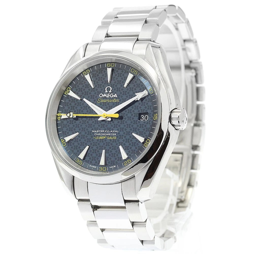 OMEGA SEAMASTER AQUA TERRA AUTOMATIC WATCH: OMEGA Seamaster Aqua Terra Automatic Watch Brand: OMEGA Type: Wristwatch Material: Band Material Stainless Steel, Case Material Stainless Steel Color: Band Color Silver, Dial ColorNavy, Case