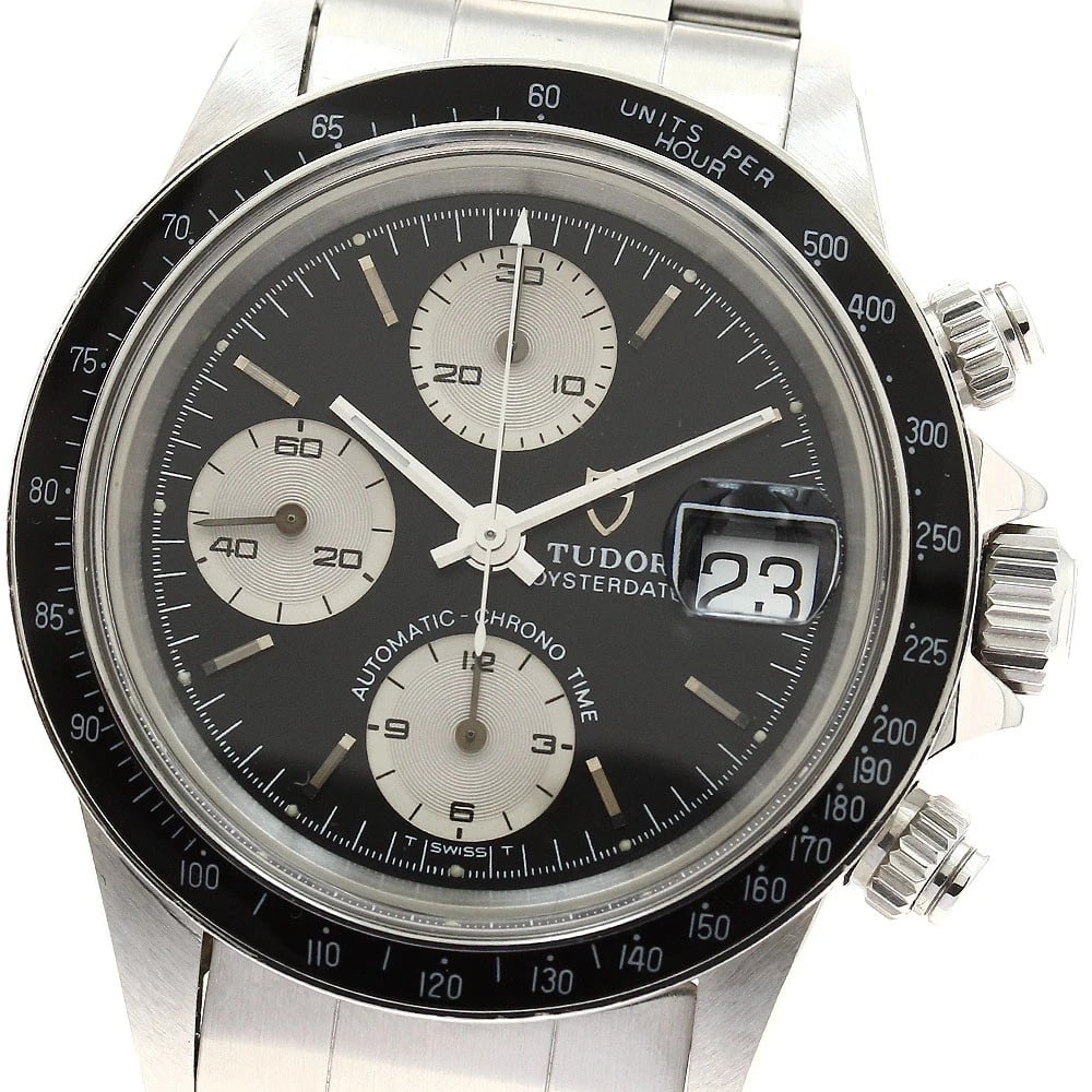 TUDOR OYSTER DATE CHRONOTIME AUTOMATIC WATCH: TUDOR Oyster Date Chronotime Automatic Watch Brand: TUDOR Type: Wristwatch Material: Band Material Stainless Steel, Case Material Stainless Steel Color: Band Color Silver, Dial Colorblack, Case
