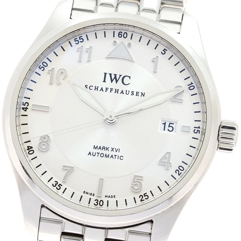 IWC SCHAFFHAUSEN PILOT'S WATCH AUTOMATIC: IWC SCHAFFHAUSEN Pilot's Watch Automatic Brand: IWC SCHAFFHAUSEN Type: Wristwatch Material: Band Material Stainless Steel, Case Material Stainless Steel Color: Band Color Silver, Dial ColorSilver,