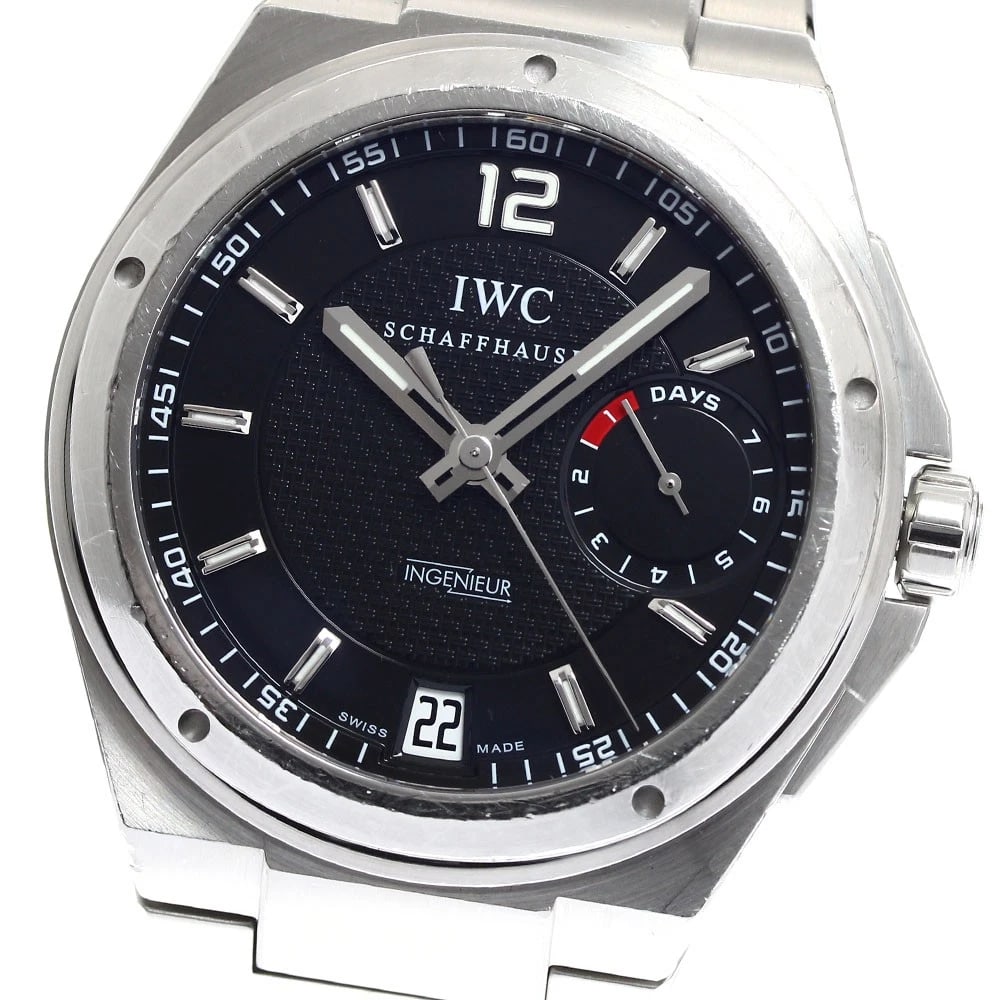IWC SCHAFFHAUSEN DAYS AUTOMATIC WATCH: IWC SCHAFFHAUSEN Days Automatic Watch Brand: IWC SCHAFFHAUSEN Type: Wristwatch Material: Band Material Stainless Steel, Case Material Stainless Steel Color: Band Color Silver, Dial Colorblack, Case