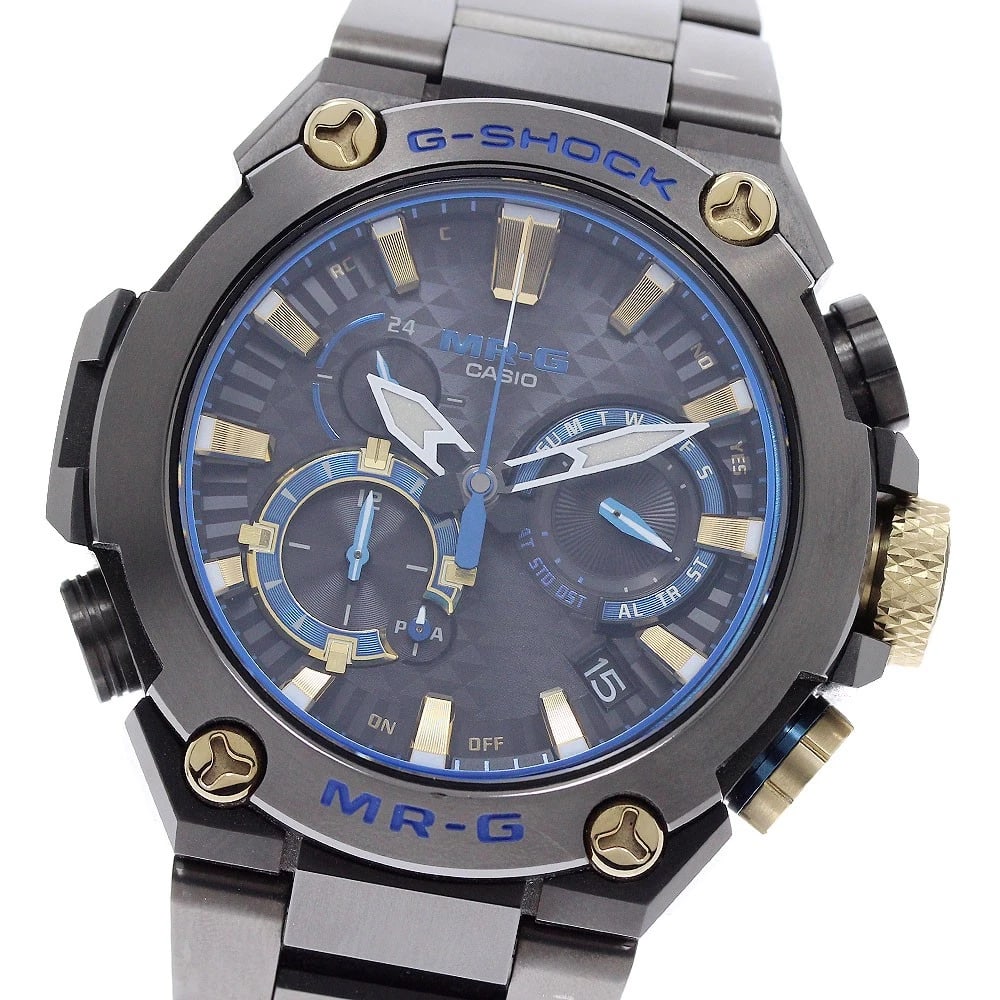 CASIO G-SHOCK SOLAR POWERED WATCH: CASIO G-SHOCK Solar Powered Watch Brand: CASIO Type: Wristwatch Material: Band Material titanium, Case Material titanium Color: Band Color black, Dial Colorblack, Case Colorblack Size: Case Size About