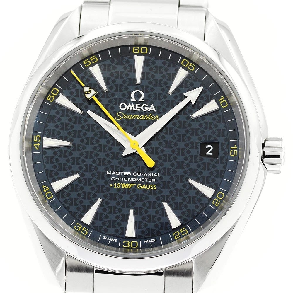 OMEGA SEAMASTER AQUA TERRA AUTOMATIC: OMEGA Seamaster Aqua Terra Automatic Brand: OMEGA Type: Wristwatch Material: Band Material Stainless Steel, Case Material Stainless Steel Color: Band Color Silver, Dial ColorNavy, Case ColorSilver