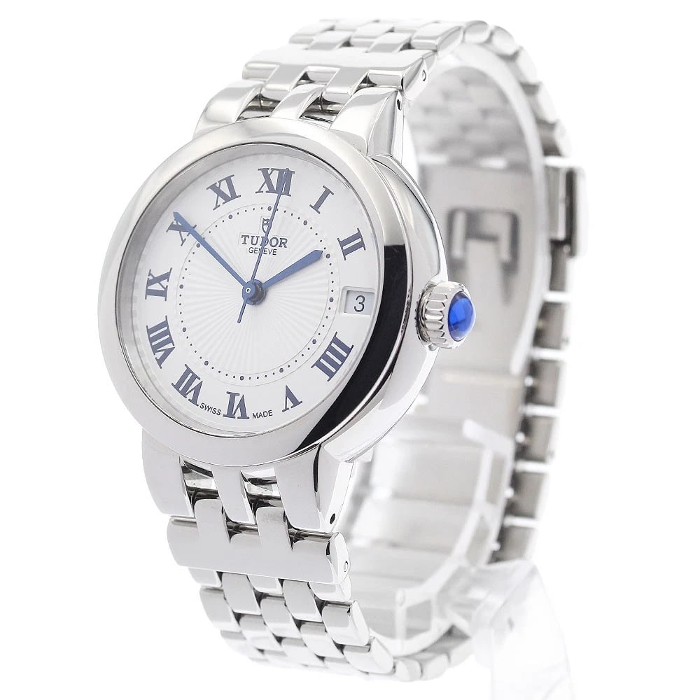 TUDOR CLAIRE DATE SILVER AUTOMATIC WATCH - 2