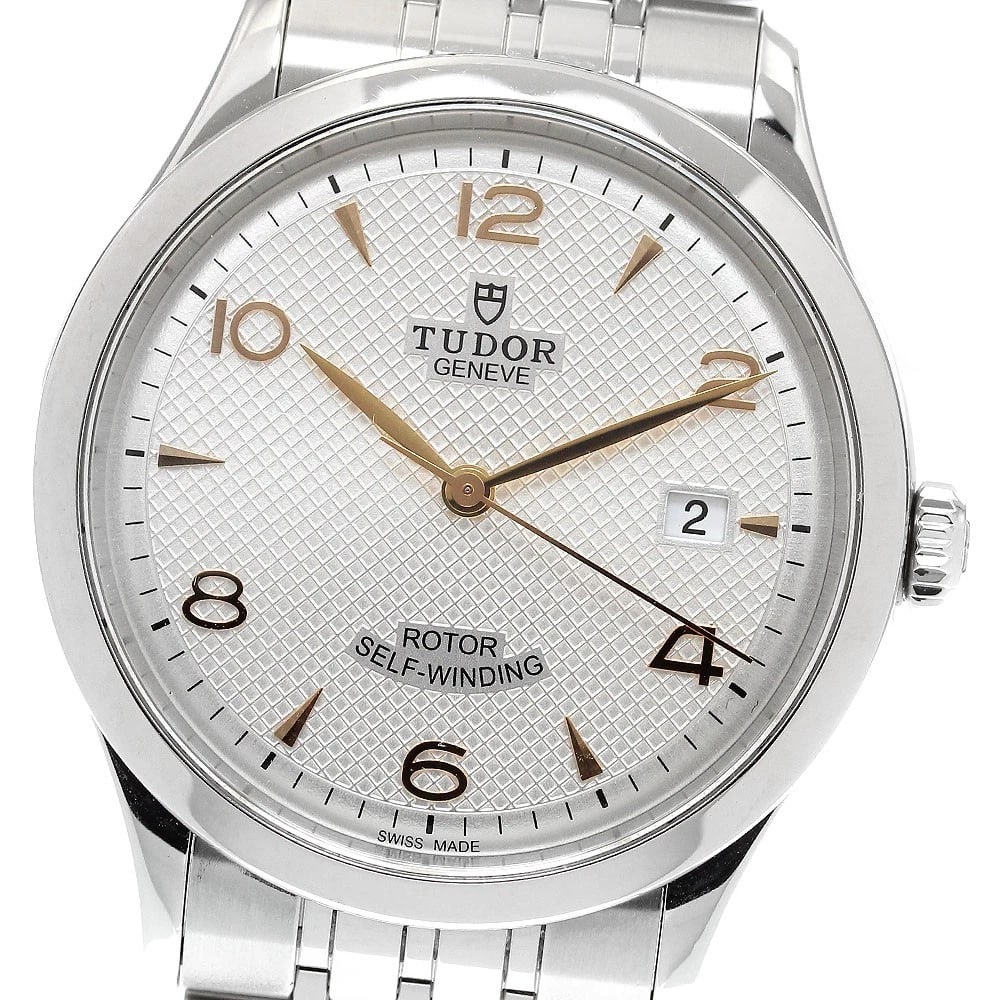 TUDOR DATE SILVER AUTOMATIC WATCH: TUDOR Date Silver Automatic Watch Brand: TUDOR Type: Wristwatch Material: Band Material Stainless Steel, Case Material Stainless Steel Color: Band Color Silver, Dial ColorSilver, Case ColorSilver Size